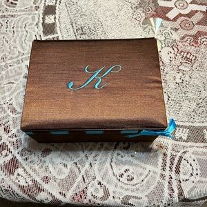 Kirkland’s Brown Jewelry Box with K Initial